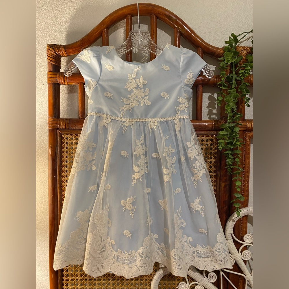 Size 6 blue embroidered dress